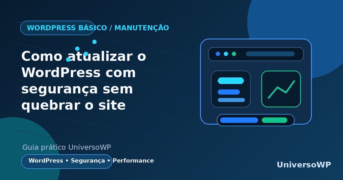 Imagem destacada do artigo: Como atualizar o WordPress com segurança sem quebrar o site