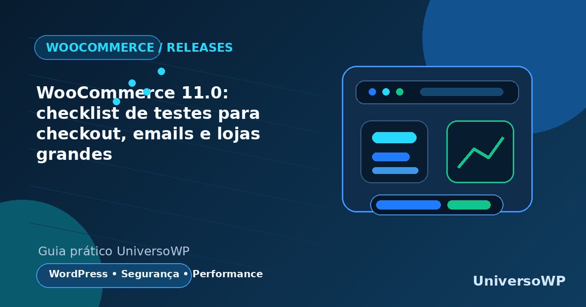 Imagem destacada do artigo: WooCommerce 11.0: checklist de testes para checkout, emails e lojas grandes