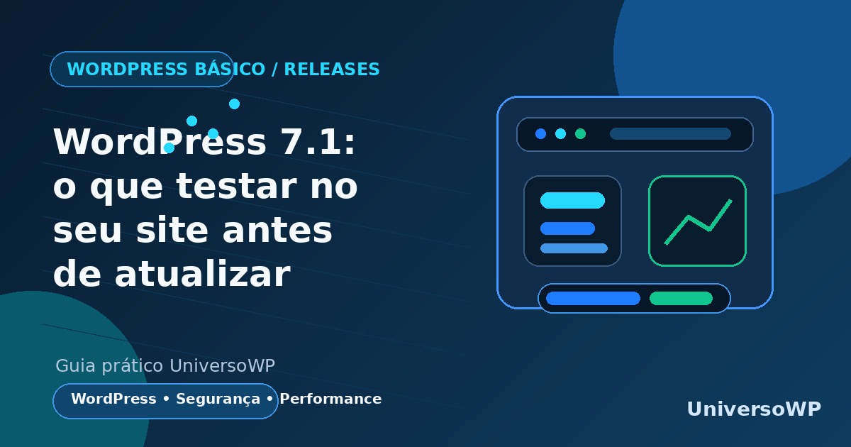 Imagem destacada do artigo: WordPress 7.1: o que testar no seu site antes de atualizar